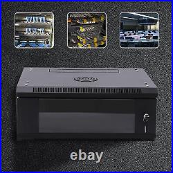 Wall Mount 4U Network Server Cabinet Enclosure Rack Glass Panel WithLock FA1-6404