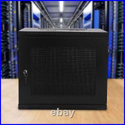 Wall Mount 9U Server Cabinet Network Rack 2 Layers Enclosure Vent & Locking Door