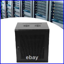 Wall Mount Network Server Data Cabinet Enclosure Rack Lock Door 12U With Two Holes