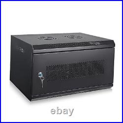 Wall Mount Server Cabinet IT Network Rack Enclosure Locking Door 6U Mesh Wall Mount Server Cabinet IT Network Rack Enclosure Locking Door 6U Mesh