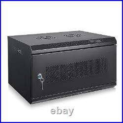 Wall Mount Server Cabinet IT Network Rack Enclosure Locking Door 6U Mesh Wall Mount Server Cabinet IT Network Rack Enclosure Locking Door 6U Mesh