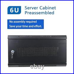 Wall Mount Server Cabinet IT Network Rack Enclosure Locking Door 6U Mesh Wall Mount Server Cabinet IT Network Rack Enclosure Locking Door 6U Mesh
